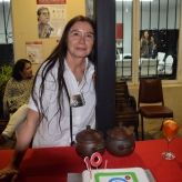 Una amiga del Círculo participando en la fiesta de los 10 años de IFICC